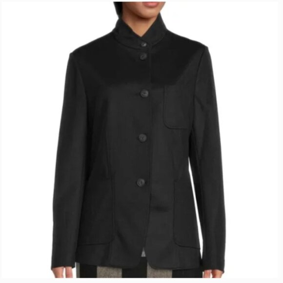 Rag & Bone Sid Pique Jacket Size 2 Blazer Black NWT - Picture 1 of 14